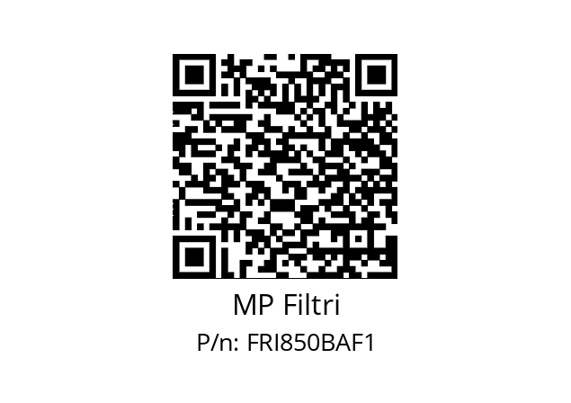  FRI-850-B-A-F1-XXX-P01 MP Filtri FRI850BAF1