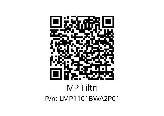  LMP-110-1-B-W-A-2-XXX-P01 MP Filtri LMP1101BWA2P01