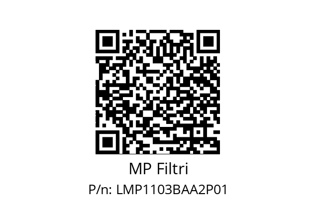  LMP-110-3-B-A-A-2-XXX-P01-S MP Filtri LMP1103BAA2P01