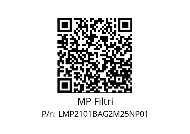  LMP-210-1-B-A-G2-M25-N-P01+T2 MP Filtri LMP2101BAG2M25NP01