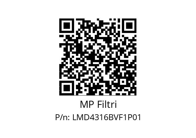  LMD-431-6-B-A-F1-XXX-N-P01 MP Filtri LMD4316BVF1P01