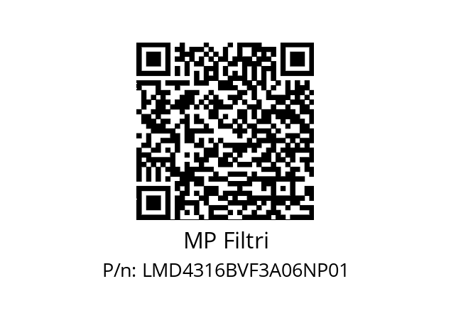  LMD-431-6-B-V-F3-A06-N-P01 MP Filtri LMD4316BVF3A06NP01