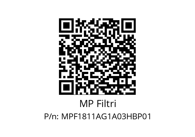  MPF-181-1-A-G1-A03-H-B-P01 MP Filtri MPF1811AG1A03HBP01