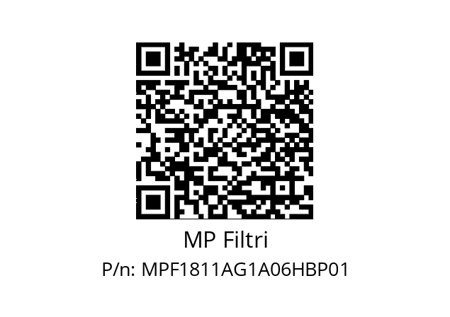  MPF-181-1-A-G1-A06-H-B-P01 MP Filtri MPF1811AG1A06HBP01