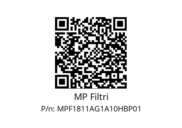  MPF-181-1-A-G1-A10-H-B-P01 MP Filtri MPF1811AG1A10HBP01