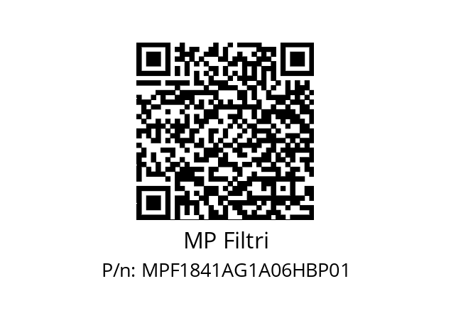  MPF-184-1-A-G1-A06-H-B-P01 MP Filtri MPF1841AG1A06HBP01