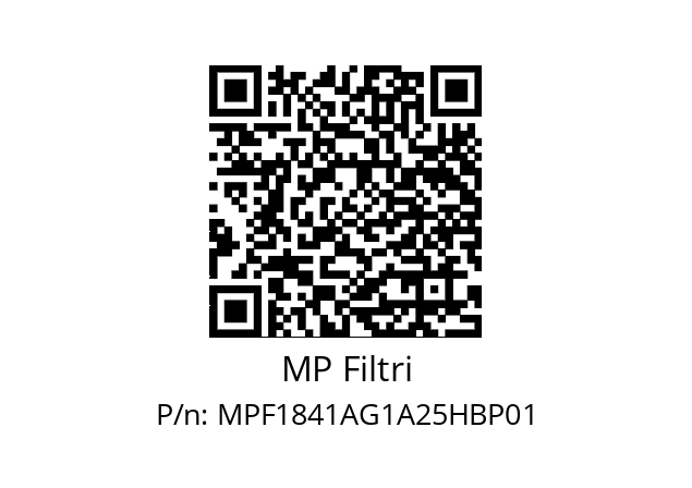  MPF-184-1-A-G1-A25-H-B-P01 MP Filtri MPF1841AG1A25HBP01