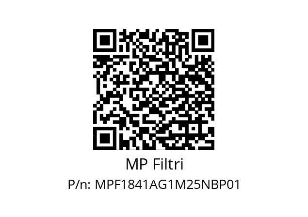  MPF-184-1-A-G1-M25-N-B-P01 MP Filtri MPF1841AG1M25NBP01