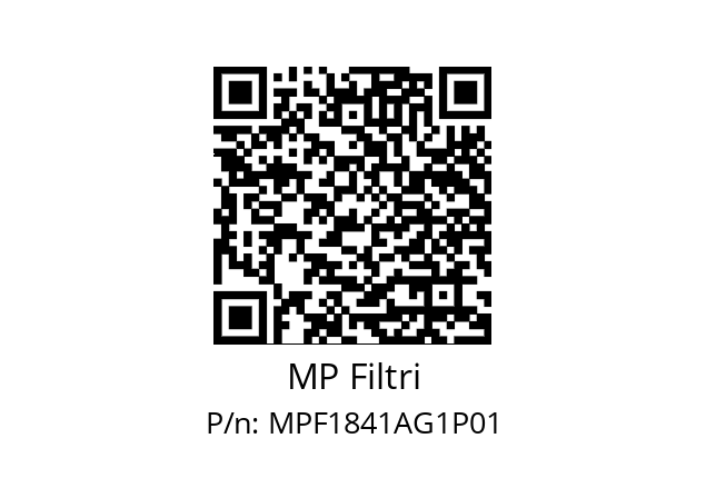  MPF-184-1-A-G1-XXX-P01 MP Filtri MPF1841AG1P01