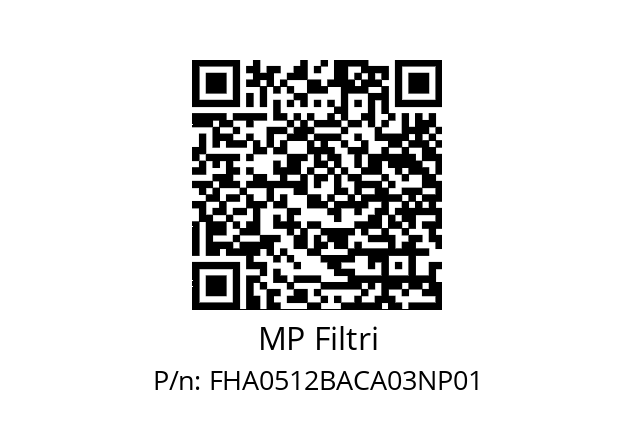  FHA-051-2-B-A-C-A03-N-P01 MP Filtri FHA0512BACA03NP01