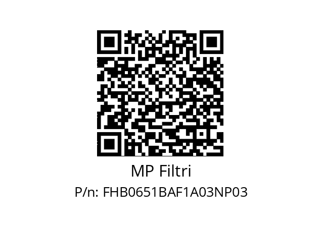  FHB-065-1-B-A-F1-A03-N-P01 MP Filtri FHB0651BAF1A03NP03