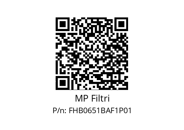  FHB-065-1-B-A-F1-XXX-P01 MP Filtri FHB0651BAF1P01