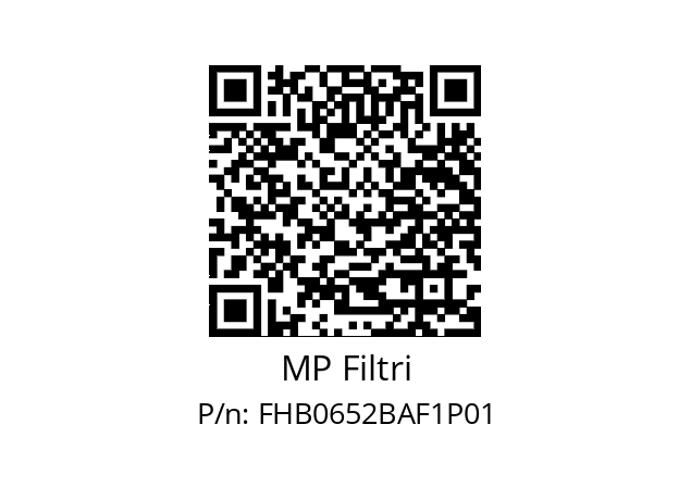  FHB-065-2-B-A-F1-XXX-P01 MP Filtri FHB0652BAF1P01