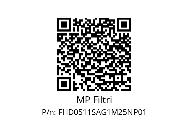  FHD-051-1-S-A-G1-M25-N-P01 MP Filtri FHD0511SAG1M25NP01