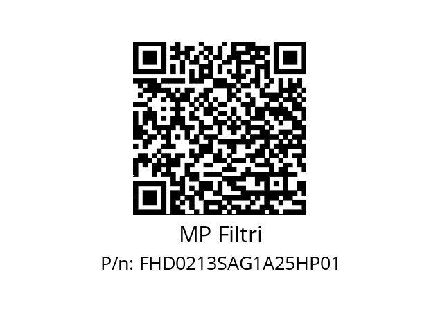  FHD-021-3-S-A-G1-A25-H-P01 MP Filtri FHD0213SAG1A25HP01