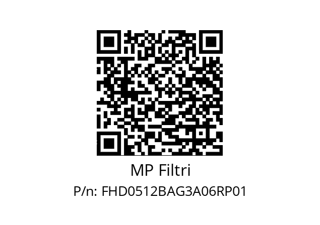  FHD-051-2-B-A-G3-A06-R-P01 MP Filtri FHD0512BAG3A06RP01