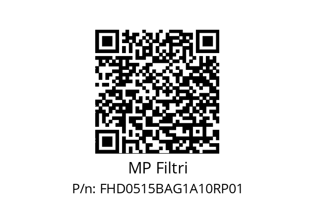  FHD-051-5-B-A-G1-A10-R-P01 MP Filtri FHD0515BAG1A10RP01