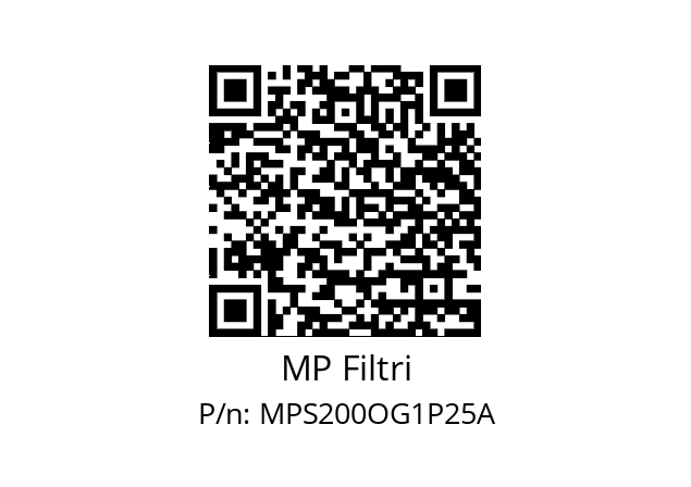  MPS-200-O-G1-P25-A-T MP Filtri MPS200OG1P25A