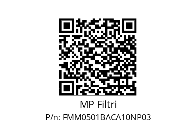  FMM-050-1-B-A-C-A10-N-P03 MP Filtri FMM0501BACA10NP03