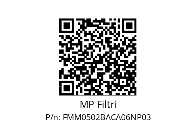  FMM-050-2-B-A-C-A06-N-P03 MP Filtri FMM0502BACA06NP03