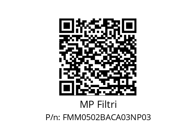  FMM-050-2-B-A-C-A03-N-P03 MP Filtri FMM0502BACA03NP03