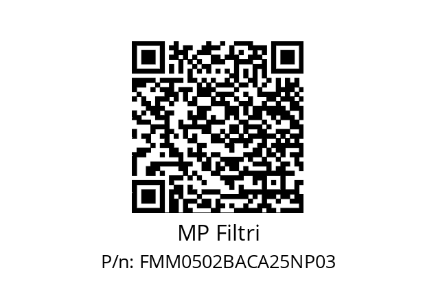  FMM-050-2-B-A-C-A25-N-P03 MP Filtri FMM0502BACA25NP03