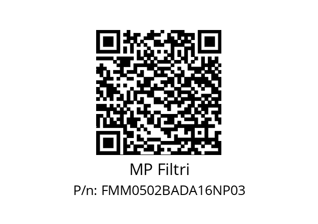  FMM-050-2-B-A-D-A16-N-P03 MP Filtri FMM0502BADA16NP03