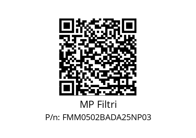  FMM-050-2-B-A-D-A25-N-P03 MP Filtri FMM0502BADA25NP03