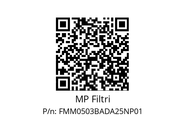  FMM-050-3-B-A-D-A25-N-P01 MP Filtri FMM0503BADA25NP01