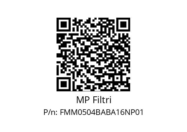  FMM-050-4-B-A-B-A16-N-P01 MP Filtri FMM0504BABA16NP01