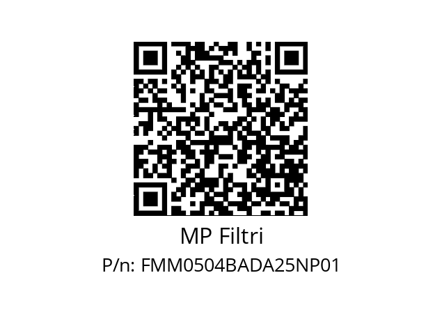  FMM-050-4-B-A-D-A25-N-P01 MP Filtri FMM0504BADA25NP01