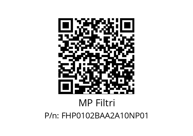  FHP-010-2-B-A-A-2-A10-N-P01 MP Filtri FHP0102BAA2A10NP01