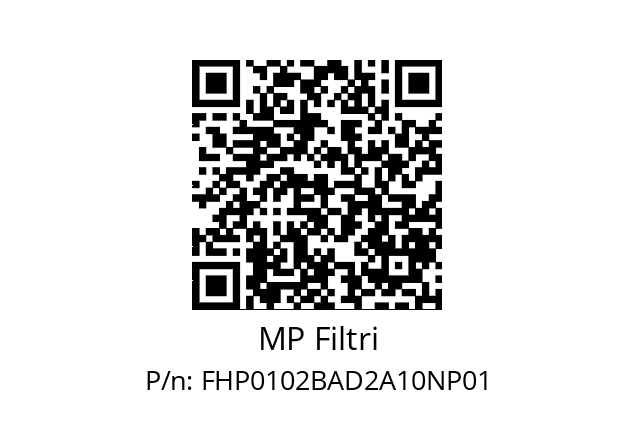  FHP-010-2-B-A-D-2-A10-N-P01 MP Filtri FHP0102BAD2A10NP01