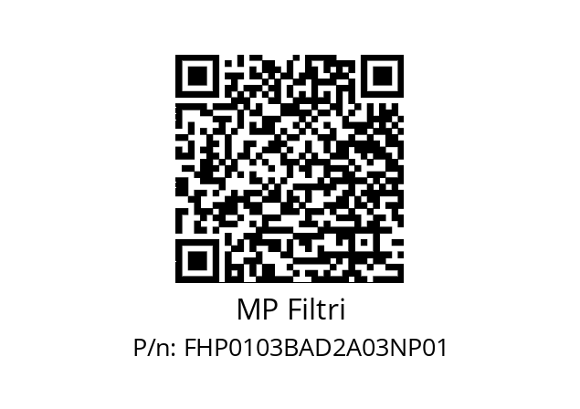  FHP-010-3-B-A-D-2-A03-N-P01 MP Filtri FHP0103BAD2A03NP01