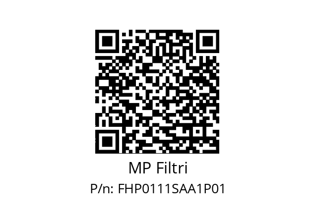  FHP-011-1-S-A-A-1-XXX-P01 MP Filtri FHP0111SAA1P01