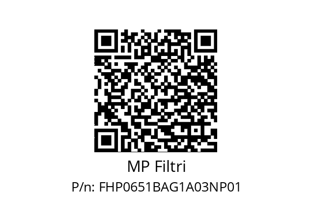  FHP-065-1-B-A-G1-A03-N-P01 MP Filtri FHP0651BAG1A03NP01