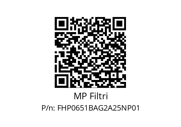  FHP-065-1-B-A-G2-A25-N-P01 MP Filtri FHP0651BAG2A25NP01