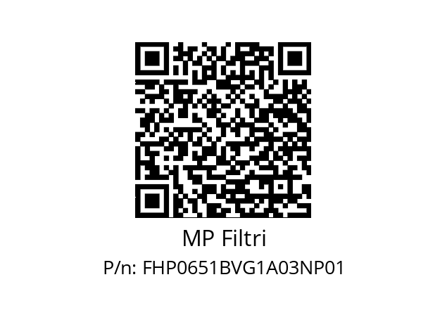  FHP-065-1-B-V-G1-A03-N-P01 MP Filtri FHP0651BVG1A03NP01