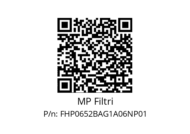  FHP-065-2-B-A-G1-A06-N-P01 MP Filtri FHP0652BAG1A06NP01