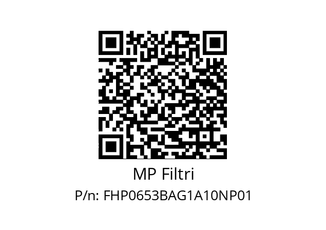  FHP-065-3-B-A-G1-A10-N-P01 MP Filtri FHP0653BAG1A10NP01