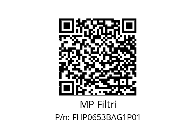  FHP-065-3-B-A-G1-XXX-P01 MP Filtri FHP0653BAG1P01