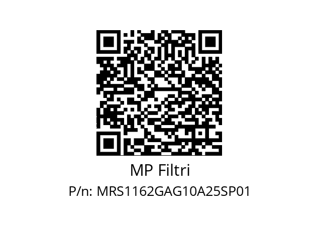  MRS-116-2-G-A-G1-0-A25-S-P01 MP Filtri MRS1162GAG10A25SP01