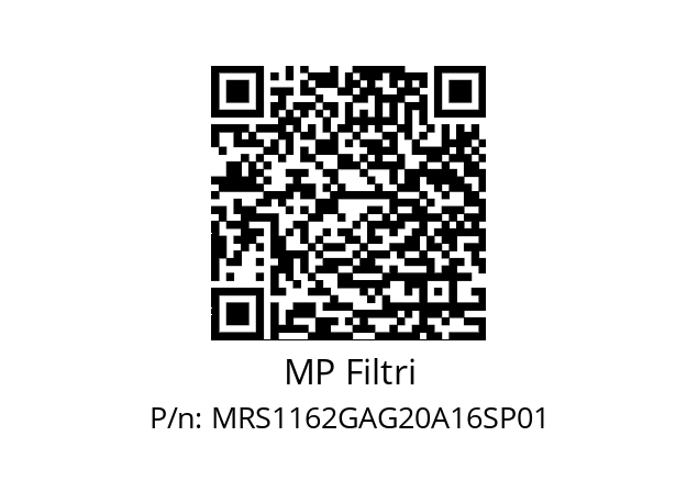  MRS-116-2-G-A-G2-0-A16-S-P01 MP Filtri MRS1162GAG20A16SP01