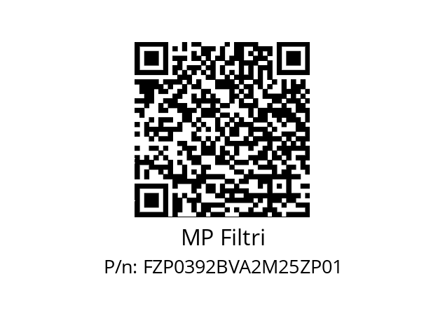  FZP-039-2-B-V-A-2-M25-Z-P01 MP Filtri FZP0392BVA2M25ZP01