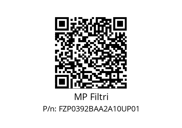  FZP-039-2-B-A-A-2-A10-U-P01 MP Filtri FZP0392BAA2A10UP01