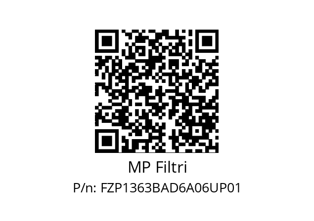  FZP-136-3-B-A-D-6-A06-U-P01 MP Filtri FZP1363BAD6A06UP01