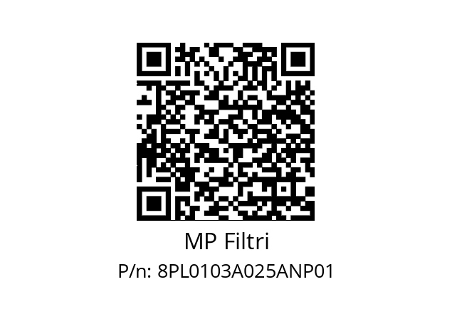  PL-010-3-A25-A-N-P01 MP Filtri 8PL0103A025ANP01