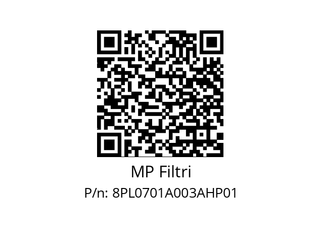  PL-070-1-A03-A-H-P01 MP Filtri 8PL0701A003AHP01