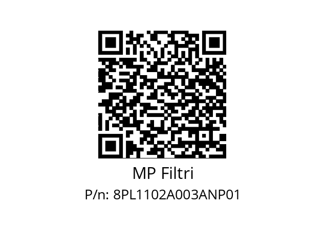  PL-110-2-A03-A-N-P01 MP Filtri 8PL1102A003ANP01