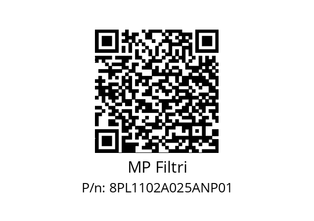  PL-110-2-A25-A-N-P01 MP Filtri 8PL1102A025ANP01